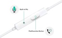 OPPO MH319/MH135 Semi-in-ear Headphones 3.5mm Jack Wide sound field with deep bass Wired (White) - Photo 2