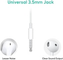 OPPO MH319/MH135 Semi-in-ear Headphones 3.5mm Jack Wide sound field with deep bass Wired (White) - Photo 3