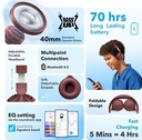 Soundcore by Anker H30i, 70 Hrs Playtime, Pure Bass, Foldable Design Multipoint connection Bluetooth (Red) - Photo 3