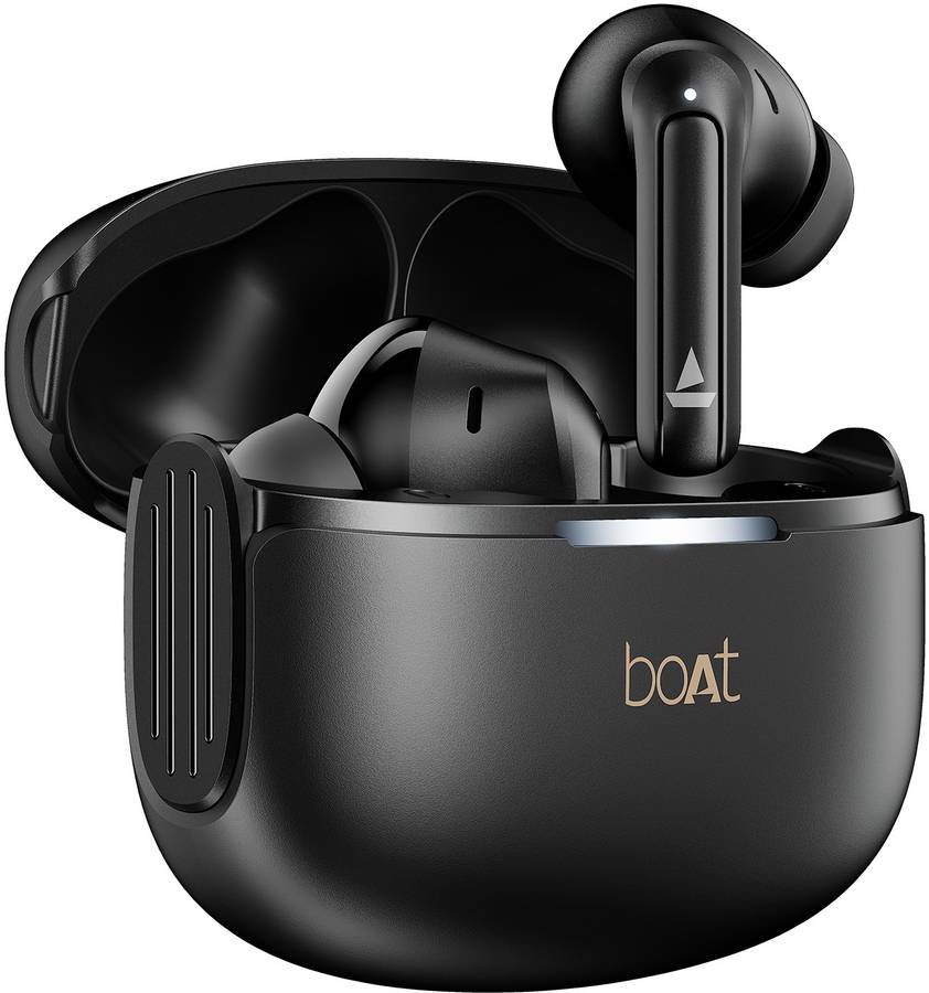 [SMA-9215559CE2C2FB25] boAt Airdopes 219, 40H Battery, Free Music Streaming & Best in Segment for Calling Bluetooth (Carbon Black)