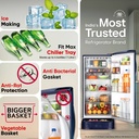 LG 185 L Direct Cool Single Door 5 Star Refrigerator with Base Drawer  with Smart Inverter Compressor, Runs on Home Inverter, Fit Max Chiller Tray & 2026 Model (Blue Waterlilly) - Photo 4