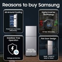 Samsung 236 L Frost Free Double Door 2 Star Refrigerator  with Digital Inverter, 2026 Model (GRAY SILVER) - Photo 4