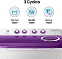 Samsung 7 kg 5 star, Air Turbo Drying Semi Automatic Top Load Washing Machine Grey, Purple (Light Grey) - Photo 3