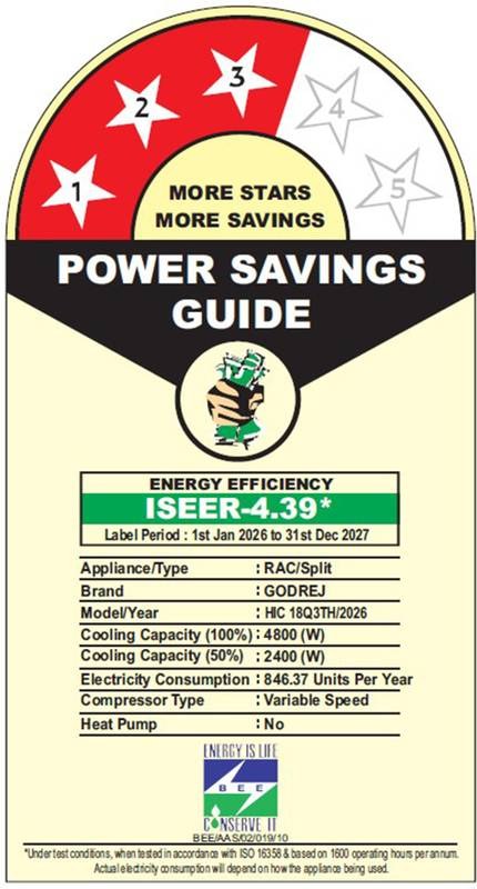 Godrej 2026 Model 1.5 Ton 3 Star Split Inverter with 5-in-1 convertible | AI Powered| Heavy Duty Cooling at 52 degree celsius|i-Sense technology AC (White) - Photo 2