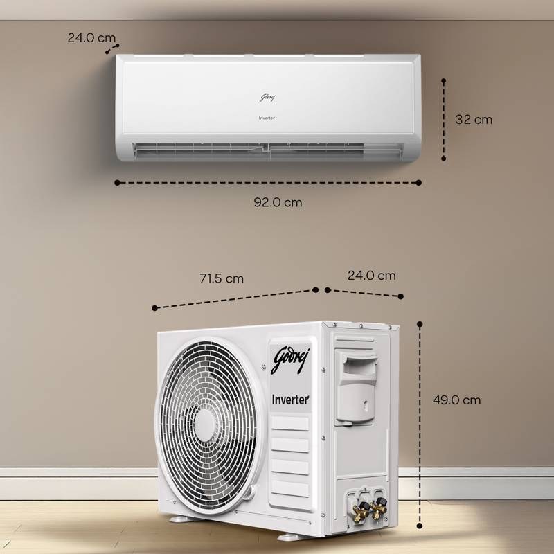 Godrej 2026 Model 1.5 Ton 3 Star Split Inverter with 5-in-1 convertible | AI Powered| Heavy Duty Cooling at 52 degree celsius|i-Sense technology AC (White) - Photo 3