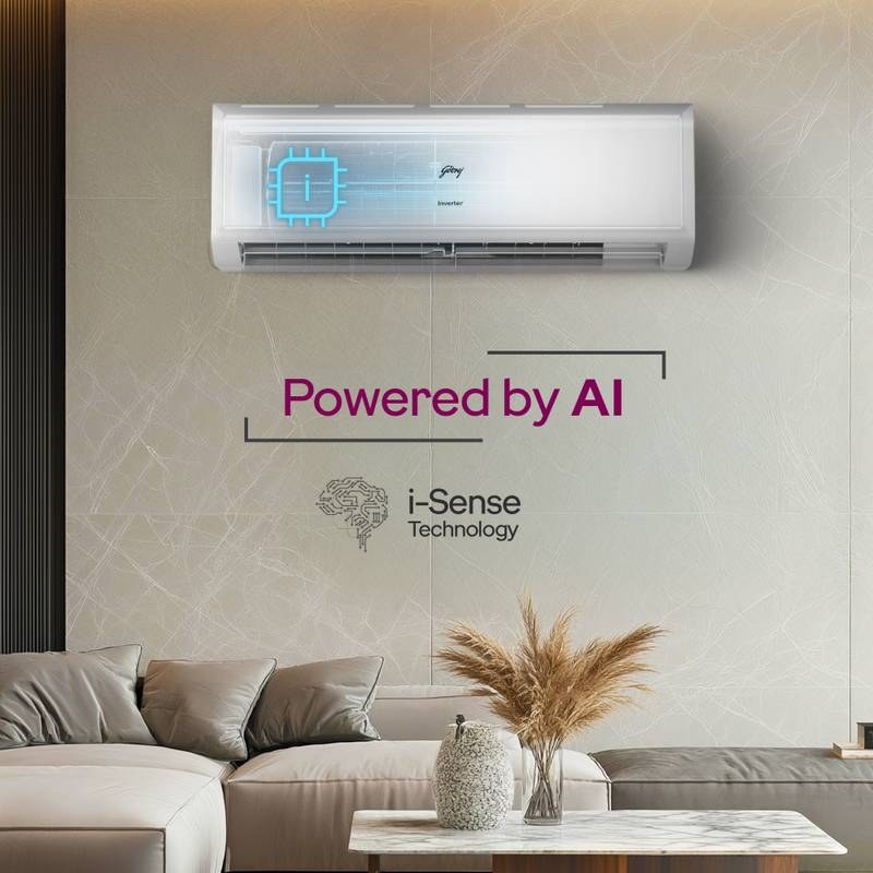 Godrej 2026 Model 1.5 Ton 3 Star Split Inverter with 5-in-1 convertible | AI Powered| Heavy Duty Cooling at 52 degree celsius|i-Sense technology AC (White) - Photo 4