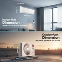LG 2026 Model 0.8 ton 2 Star Split Smart Inverter Faster Cooling and Energy Saving, AI Convertible 6-in-1 Cooling, HD Filter with Anti Virus Protection, Him Clean, VIRAAT Mode and Diet Mode Plus AC (White) - Photo 4