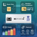 Samsung Bespoke AI 2026 Model 1.5 ton 3 Star Split Inverter with Wi-fi Energy Saving, Voice Control, Powerful Cooling, Copper, 4 Way swing, 5 Step Convertible AC (White) - Photo 3