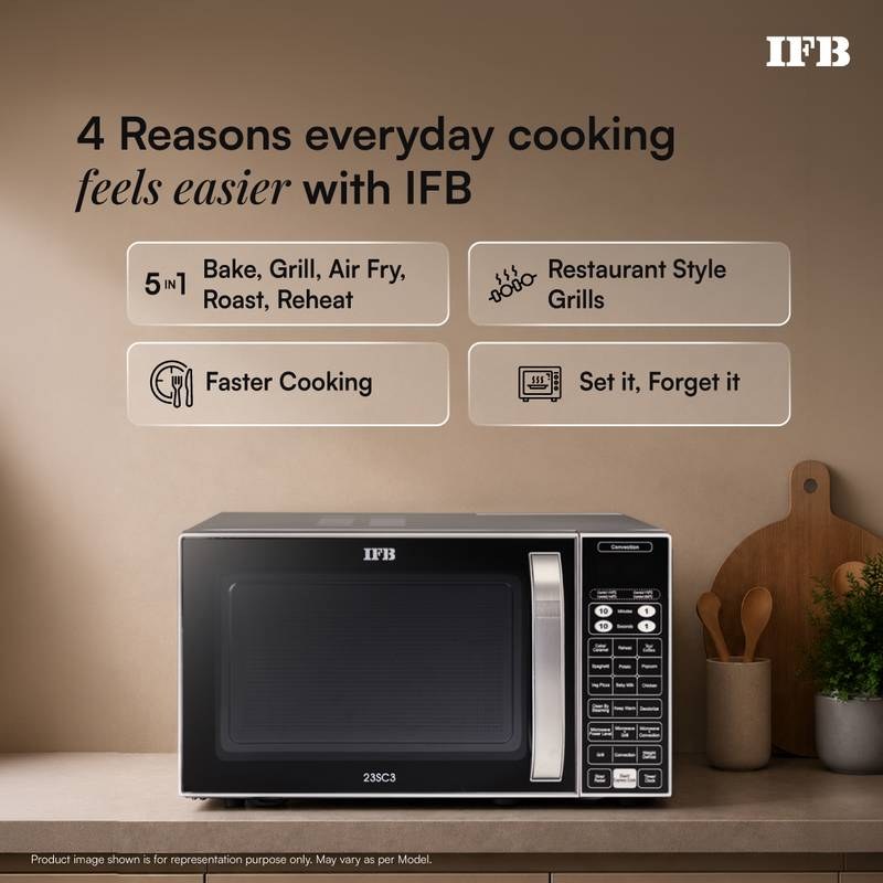 IFB 23 L 71 Auto Cook Menus, 10 Power Levels, Auto Defrost, Grill Mode, Combi- Cook Mode Convection Microwave Oven (Silver) - Photo 2