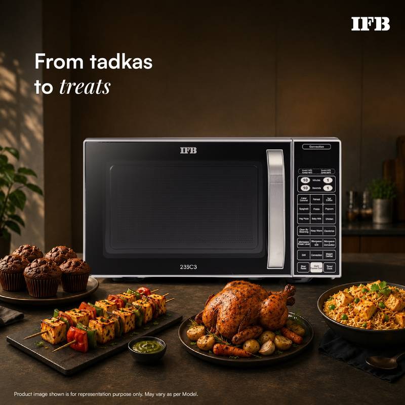 IFB 23 L 71 Auto Cook Menus, 10 Power Levels, Auto Defrost, Grill Mode, Combi- Cook Mode Convection Microwave Oven (Silver) - Photo 4