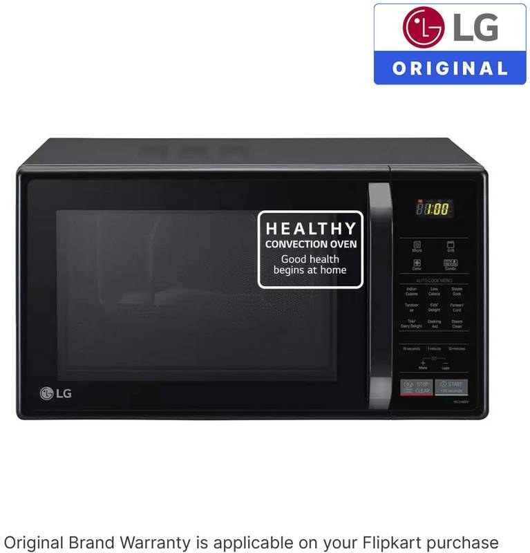 LG 21 L Black, Auto Cook Menu, Defrost, Stainless Steel Cavity, Heathplus menu, Indian Cuisine, Tandoor Se, Paneer/Curd, Steam Clean & Quartz Heater) Convection Microwave Oven - Photo 2