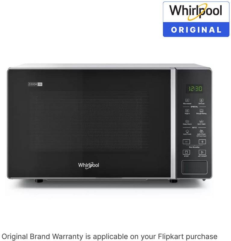 Whirlpool 20 L 18 Auto Cook Recipes, Feather Touch Membrane Solo Microwave Oven (Black) - Photo 2