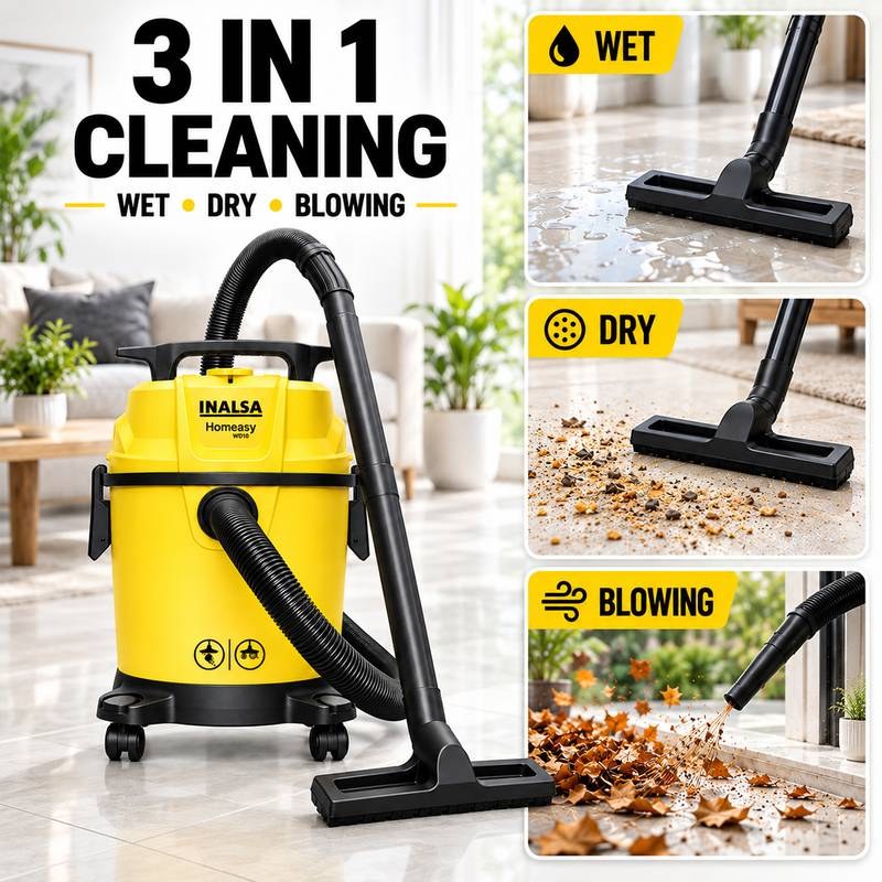 Inalsa Homeasy WD10 Wet & Dry Vacuum Cleaner with Anti-Bacterial Cleaning - Photo 3