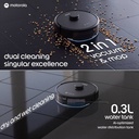 Motorola GlideBot Plus Robotic Floor Cleaner with 2 in 1 Mopping and Vacuum 11000 Pa Suction, 5200mAh Battery, Covers 1800+ Sq ft in Single Charge, Anti Tangle Technology, Advanced Laser Navigation & Mapping, Reuseable 3Litre Dust Bag (WiFi Connectivity) - Photo 3