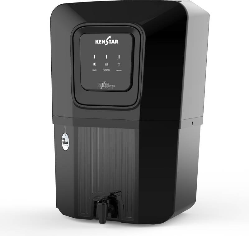 Kenstar AquaVeda 12 L RO + UV + UF + Copper + Alkaline + Minerals Water Purifier (Black) - Photo 3