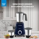 Voltas Beko by A Tata Product Powerful with GrindX Technology 500 Watt 500 W Mixer Grinder (Dark Blue) - Photo 2
