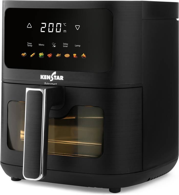 Kenstar Aster Smart 4.5 L with See Through Window Non-Stick Pan 2 Years Warranty Air Fryer (Black) - Photo 2
