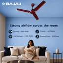BAJAJ Crest Turbo 1200mm Brown CF with 1 Year Warranty Ultra High Speed 1200 mm Ceiling Fan (Dark Brown) - Photo 4