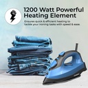 Crompton by Crompton Greaves Consumer Electricals Limited ACGSI-FABRIMAGICN 1200 W Steam Iron (Black and Blue) - Photo 3