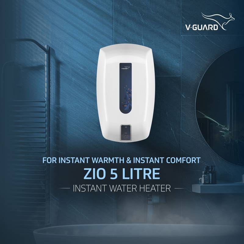 V-Guard Zio 5 L Instant Water Geyser 3000 W Powerful Heating |Suitable for Kitchen & Bathroom | 5 Year Tank Warranty - Photo 2
