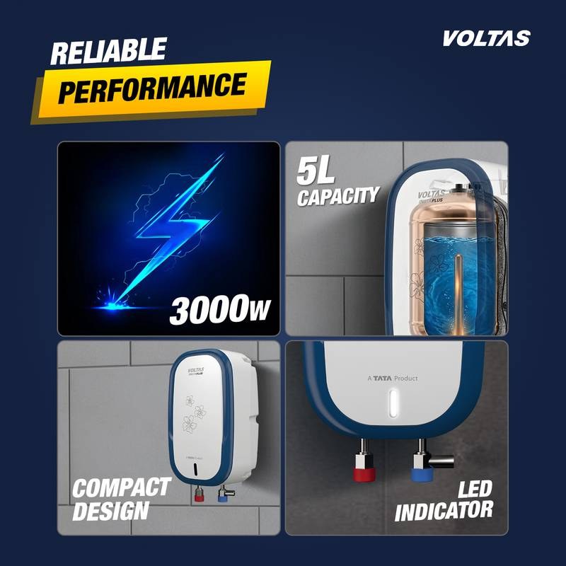Voltas 4610194 5 L Instant Water Geyser - Photo 3