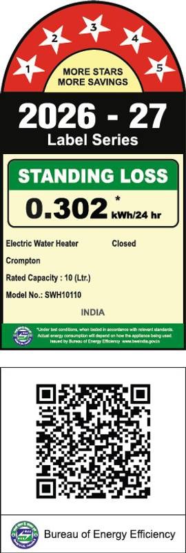 Crompton ASWH-3010 (ARNO NEO 5S)/ SWARNN5MV08R20A010 (ARNO NEO 5S) 10 L Storage Water Geyser | 5 Star BEE Energy Rating - Photo 2