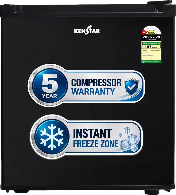 [SMH-22BE41FBB028C971] Kenstar 45 L Direct Cool Single Door 1 Star Refrigerator (Black)