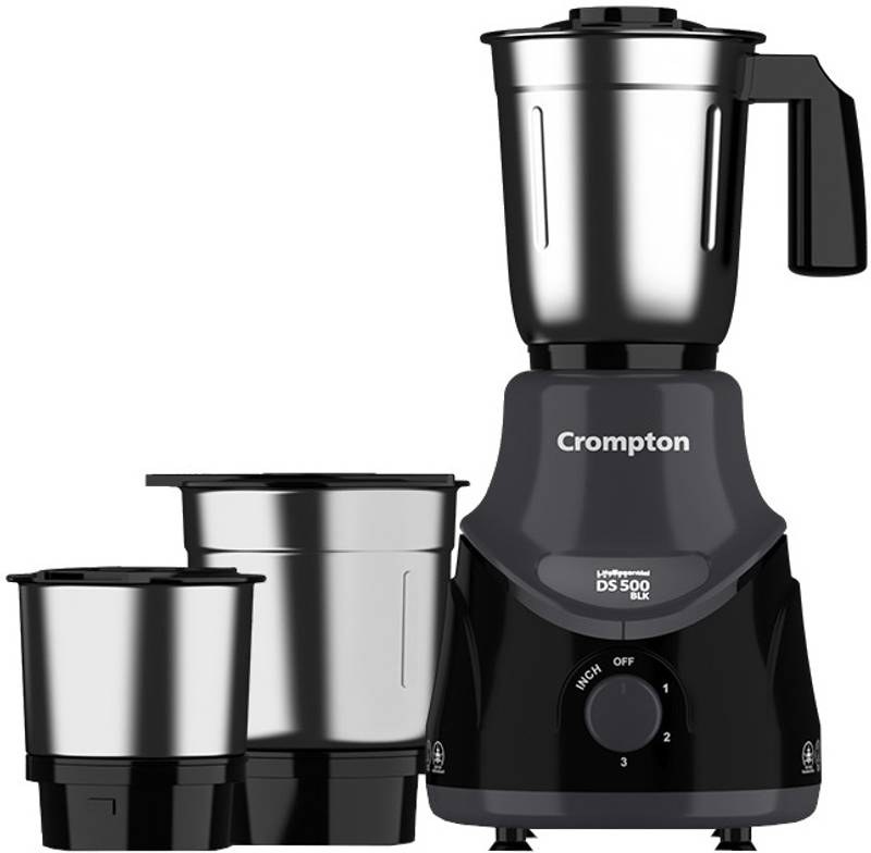 [SMH-6B98E97B86569476] Crompton DS 500 W Mixer Grinder (Black & Grey)