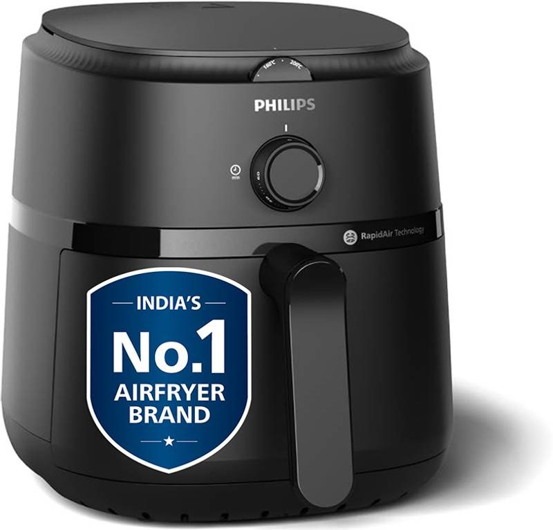 [SMH-9238832954581225] PHILIPS NA120/00 with uses up to 90% less fat, 1500W, with Rapid Air Technology Air Fryer (Black)