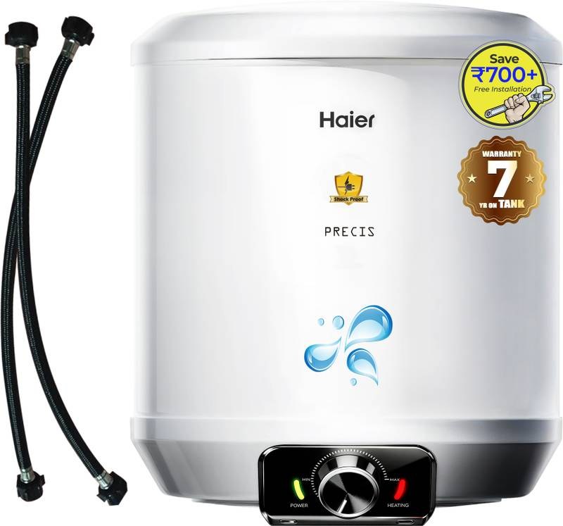 [SMH-802F288D7CCAEA8C] Haier ES25V-Precis/ES25V-PV2(PRE)(W) 25 L Storage Water Geyser | with Free Pipes and Free Installation