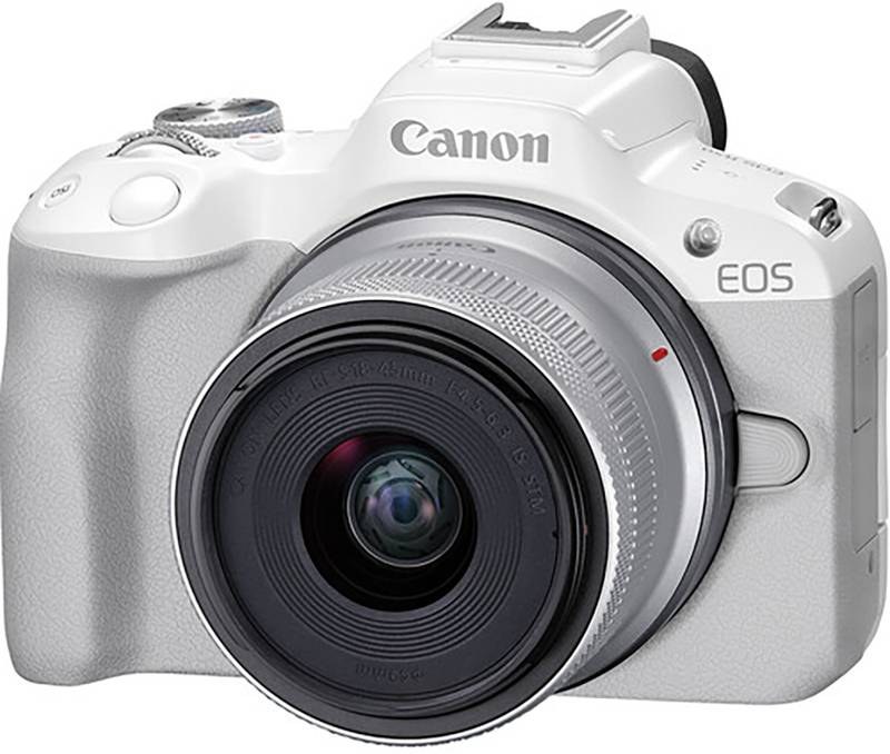 Canon EOS R50 Mirrorless Camera Body with RF - S 18 - 45 mm f/4.5 - 6.3 IS STM (White) - Photo 2