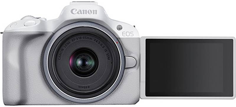 Canon EOS R50 Mirrorless Camera Body with RF - S 18 - 45 mm f/4.5 - 6.3 IS STM (White) - Photo 4