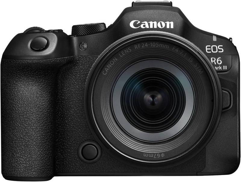 [SMC-7DCA4EE96010721C] Canon EOS R6 Mark III Mirrorless Camera Body with RF24-105mm f/4-7.1 IS STM (Black)