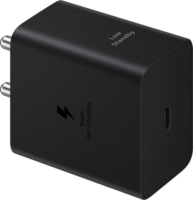 Samsung 45 W GaN 3 A Wall Charger for Mobile with Detachable Cable - Travel Adaptor (Black) - Photo 2