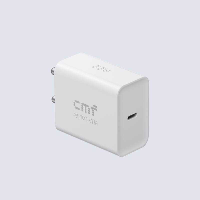 CMF by Nothing 33 W Quick Charge 2 A Wall Charger for Mobile with Detachable Cable (Light White) - Photo 2