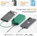 Ambrane 20000 mAh 22.5 W Compact Pocket Size Power Bank - Stylo N20 (Green) - Photo 3