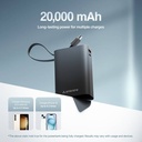 Ambrane 20000 mAh 22.5 W Compact Pocket Size Power Bank - MiniCharge 20 (Black-Grey) - Photo 4