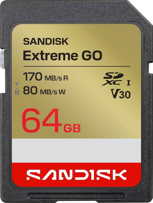 SanDisk SDSDXGN-064G-GNCIN SANDISK Extreme GO SD UHS-I Card 64 GB SDXC UHS Class 1 170 MB/s  Memory Card Compatible with Mobile, Computer, Tablet, Camera, Gaming Console - Photo 2