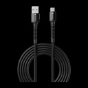 [SMX-6ECB5CBF1BB10C51] Portronics USB Type C Cable 3 A 2 m Konnect X Nylon Braided Fast Charging and Data Sync (Black)