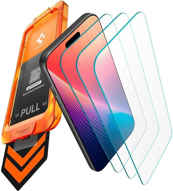 [SMX-9CEFC7842CB31B3E] Spigen Screen Guard with Applicator Kit for iPhone 17 - AlignMaster S (Transparent)