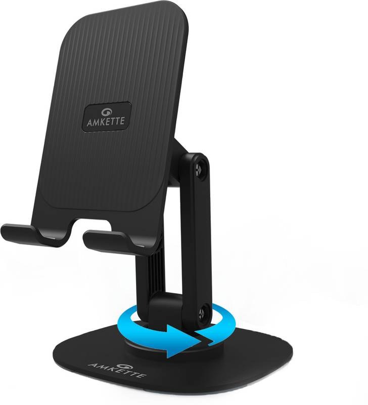[SMX-6484C5F5F3E1B79A] AMKETTE Ergo 360 Desk Mobile Holder (Black)